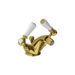 Lefroy Brooks Classic Bateria bidetowa z korkiem automatycznym Polished Brass WL1199PB
