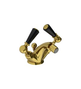 Lefroy Brooks Classic Bateria bidetowa z korkiem automatycznym Polished Brass BL1199PB