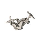 Lefroy Brooks Classic Bateria bidetowa z korkiem automatycznym Silver Nickel LS1199NK