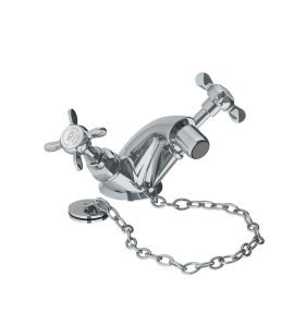 Lefroy Brooks Classic Bateria bidetowa z korkiem na łańcuszku Chrom LBS1199CP