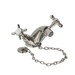 Lefroy Brooks Classic Bateria bidetowa z korkiem na łańcuszku Silver Nickel LBS1199NK