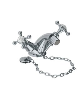 Lefroy Brooks Classic Bateria bidetowa z korkiem na łańcuszku Chrom CHS1199CP