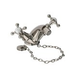 Lefroy Brooks Classic Bateria bidetowa z korkiem na łańcuszku Silver Nickel CHS1199NK