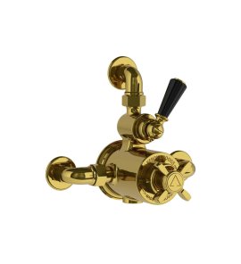 Lefroy Brooks Classic Bateria termostatyczna natryskowa z zaworem ciśnieniowym na jednodrożna Polished Brass BL8725PB