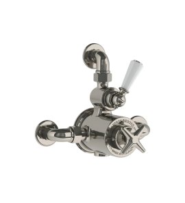 Lefroy Brooks Classic Bateria termostatyczna natryskowa z zaworem ciśnieniowym na jednodrożna Silver Nickel LS8725NK
