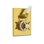 Lefroy Brooks Classic Bateria termostatyczna natryskowa podtynkowa Polished Brass GD8706PB