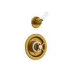Lefroy Brooks Classic Bateria termostatyczna natryskowa podtynkowa z zaworem ciśnieniowym na jednodrożna Antique Gold GD8801AG