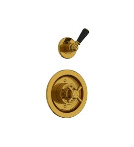 Lefroy Brooks Classic Bateria termostatyczna natryskowa podtynkowa z zaworem ciśnieniowym na jednodrożna Antique Gold BL8801AG