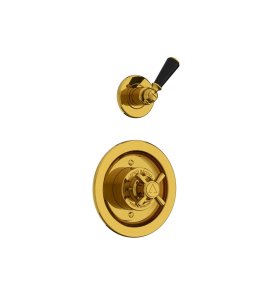 Lefroy Brooks Classic Bateria termostatyczna natryskowa podtynkowa z zaworem ciśnieniowym na jednodrożna Polished Brass BL8801PB
