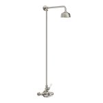 Lefroy Brooks Classic Bateria natryskowa termostatyczna ścienna z deszczownicą Ø 129 mm Silver Nickel GD8701NK