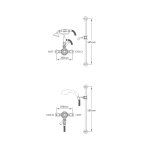 Lefroy Brooks Classic Bateria natryskowa termostatyczna ścienna z deszczownicą Ø 200 mm i zestawem prysznicowym Chrom GD8744CP