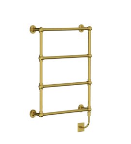Lefroy Brooks Classic Grzejnik łazienkowy elektryczny 610x762 mm Polished Brass LB3200PB-SE