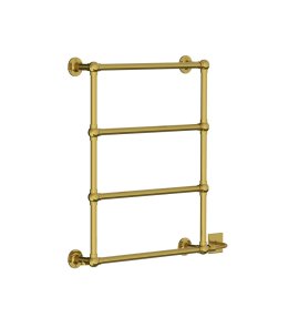 Lefroy Brooks Classic Grzejnik łazienkowy wodno-elektryczny 610x762 mm Polished Brass LB3200PB-DF
