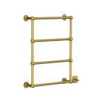 Lefroy Brooks Classic Grzejnik łazienkowy wodno-elektryczny 610x762 mm Polished Brass LB3200PB-DF