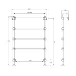 Lefroy Brooks Classic Grzejnik łazienkowy wodny 610x915 mm stojący Chrom LB3203CP
