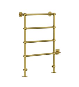 Lefroy Brooks Classic Grzejnik łazienkowy wodno-elektryczny 610x915 mm stojący Polished Brass LB3203PB-DF