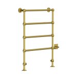 Lefroy Brooks Classic Grzejnik łazienkowy wodno-elektryczny 610x915 mm stojący Polished Brass LB3203PB-DF