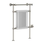 Lefroy Brooks Classic Grzejnik łazienkowy elektryczny 593x916 mm stojący Silver Nickel LB3202NK-SE