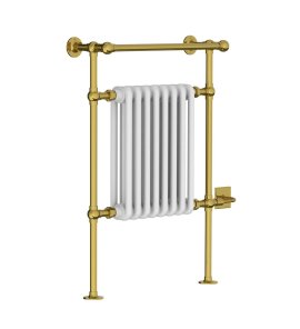 Lefroy Brooks Classic Grzejnik łazienkowy elektryczny 593x916 mm stojący Polished Brass LB3202PB-SE