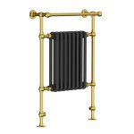 Lefroy Brooks Classic Grzejnik łazienkowy wodny 593x916 mm stojący Polished Brass BK3202PB