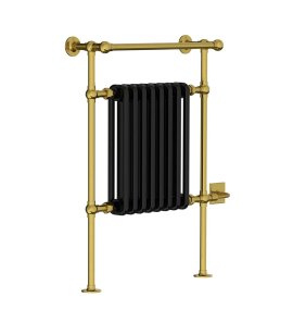 Lefroy Brooks Classic Grzejnik łazienkowy elektryczny 593x916 mm stojący Polished Brass BK3202PB-SE