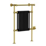 Lefroy Brooks Classic Grzejnik łazienkowy elektryczny 593x916 mm stojący Polished Brass BK3202PB-SE