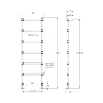 Lefroy Brooks Classic Grzejnik łazienkowy wodno-elektryczny 505x1788 mm stojący Chrom LB3206CP-DF