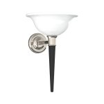 Lefroy Brooks Classic Kinkiet dekoracyjny w kształcie pochodni Silver Nickel LB4018NK