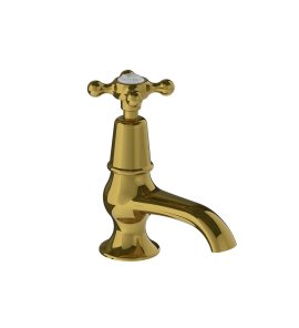 Lefroy Brooks Classic Kran umywalkowy stojący z wylewką Antique Gold CHX8022AG