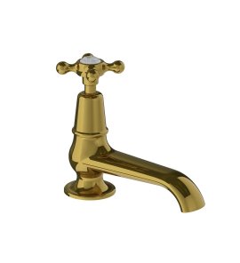 Lefroy Brooks Classic Kran umywalkowy stojący z długą wylewką Antique Gold CHX8030AG