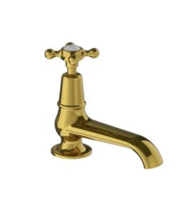 Lefroy Brooks Classic Kran umywalkowy stojący z długą wylewką Polished Brass CHX8030PB