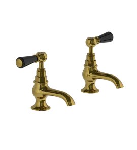 Lefroy Brooks Classic Krany umywalkowe stojące - zestaw Antique Gold BL8022AG