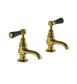 Lefroy Brooks Classic Krany umywalkowe stojące - zestaw Polished Brass BL8022PB