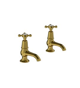 Lefroy Brooks Classic Krany umywalkowe stojące - zestaw Antique Gold CH8022AG