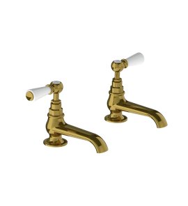 Lefroy Brooks Classic Krany umywalkowe stojące - zestaw Antique Gold WL8030AG