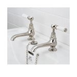 Lefroy Brooks Classic Krany umywalkowe stojące - zestaw Silver Nickel WL8030NK