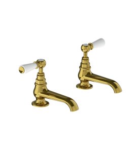 Lefroy Brooks Classic Krany umywalkowe stojące - zestaw Polished Brass WL8030PB