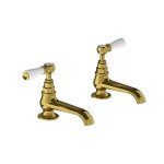Lefroy Brooks Classic Krany umywalkowe stojące - zestaw Polished Brass WL8030PB