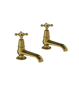 Lefroy Brooks Classic Krany umywalkowe stojące - zestaw Antique Gold CH8030AG