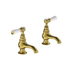Lefroy Brooks Classic Krany wannowe stojące - zestaw Polished Brass WL8054PB