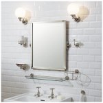 Lefroy Brooks Classic Lustro uchylne z mosiężną ramą Chrom LB4509CP
