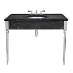 Lefroy Brooks Classic Umywalka z konsola z czarnego marmuru Chrom LB6334BK-CP