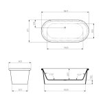Lefroy Brooks Classic Wanna wolnostojąca 1871x871 mm Biały połysk LB8641WH