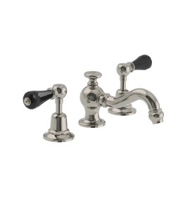 Lefroy Brooks La Chapelle Bateria umywalkowa 3-otworowa z korkiem automatycznym Silver Nickel CR1204NK