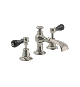 Lefroy Brooks La Chapelle Bateria umywalkowa 3-otworowa z korkiem automatycznym Silver Nickel CR1205NK