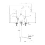 Lefroy Brooks La Chapelle Bateria umywalkowa 2-otworowa z korkiem automatycznym Silver Nickel FL9000NK