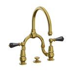 Lefroy Brooks La Chapelle Bateria umywalkowa 2-otworowa z korkiem automatycznym Polished Brass CR9000PB