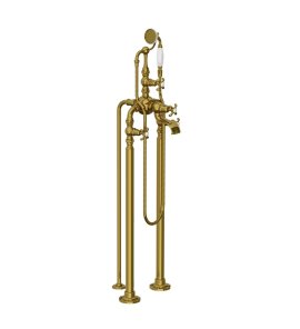Lefroy Brooks La Chapelle Bateria wannowa z 3 nogami z zestawem prysznicowym Antique Gold FH1148AG