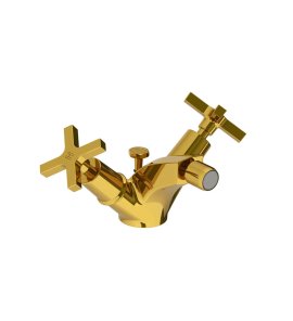 Lefroy Brooks Mackintosh Bateria bidetowa z korkiem automatycznym Polished Brass MH1195PB