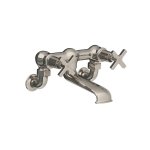Lefroy Brooks Mackintosh Bateria wannowa 2-otworowa ścienna Silver Nickel MH1151NK